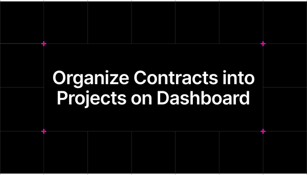 Organize Contracts into Projects on Dashboard