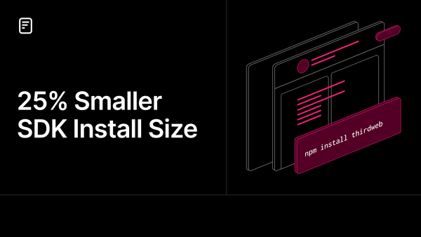 25% Smaller TypeScript SDK Install Size