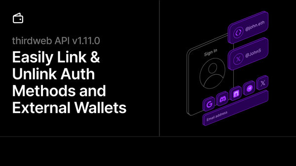 Linking and Unlinking Additional Auth Methods via thirdweb API