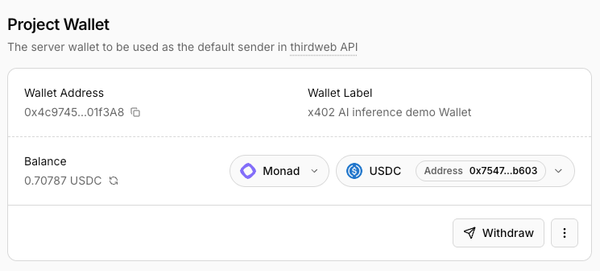 View and Withdraw Server Wallet Balances for any token